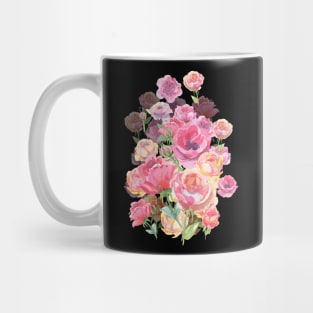 watercolor english pink roses Mug